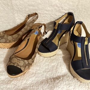 Authentic  Coach and Michale Kors wedge